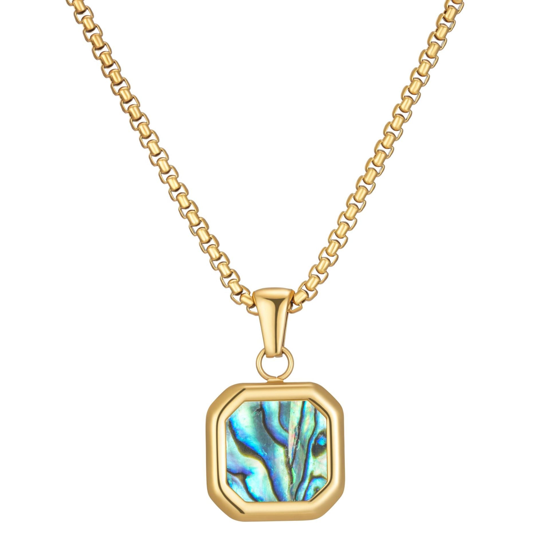 Damen Anhänger mit hochwertigem Abalone-Stein und elegantem Gold-Design Shop Nory