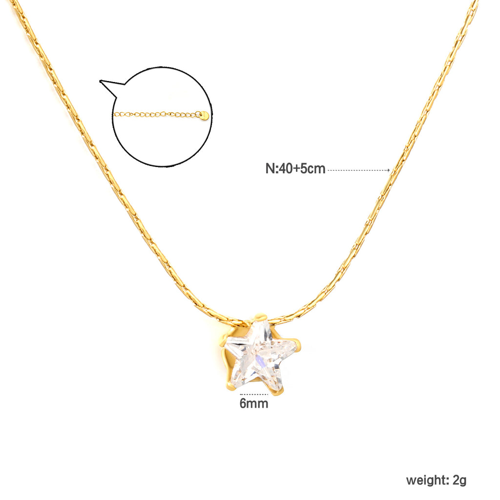 Damen Halskette mit herzförmigem Kristallanhänger und eleganter Kettengestaltung Shop Nory