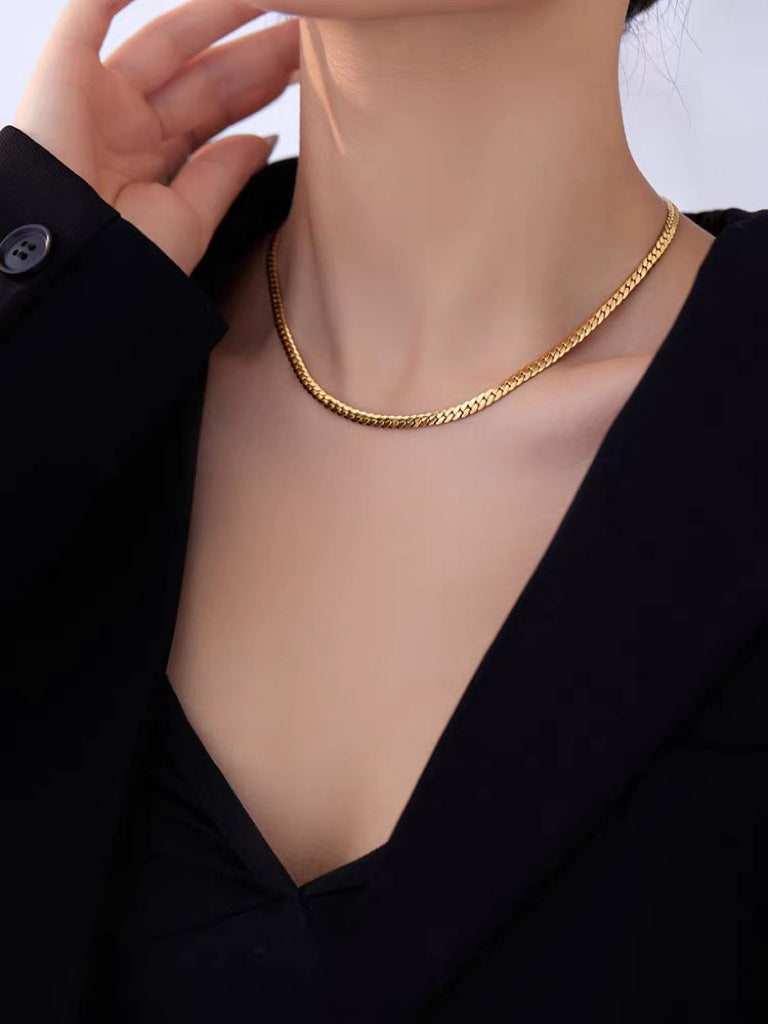 Damen Klassische Geflochtene Kettenhalskette Shop Nory