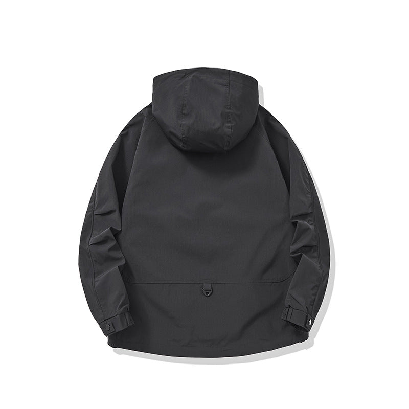 Unisex Technische Utility‑Fieldjacke mit Kapuze und mehreren Reißverschluss‑Taschen Shop Nory