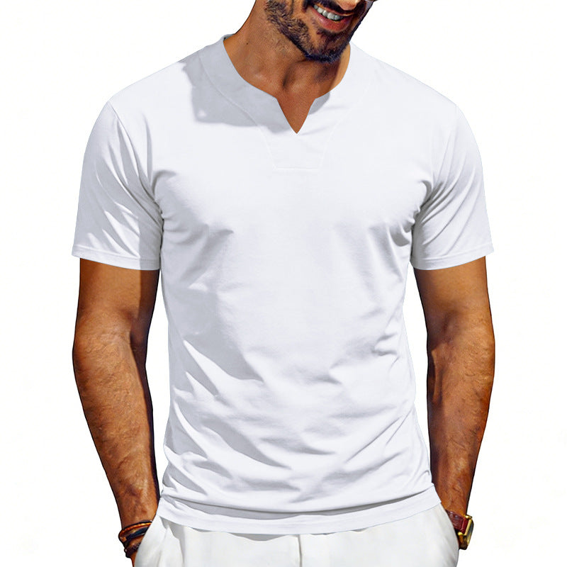 Herren nan V-Ausschnitt-Sportshirt mit ergonomischen Formnähten und elastischem Jersey