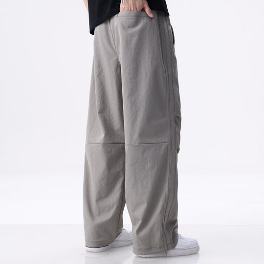 Herren Weite Cargo-Hose mit Tunnelzug, Knie-Panels und seitlichen Zierstreifen Shop Nory