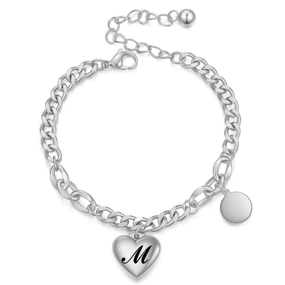 Damen Armband mit personalisierbarem Herz-Anhänger Shop Nory