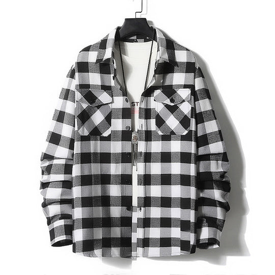 Herren Karo-Flanell-Hemdjacke mit Brusttaschen und relaxed Fit Shop Nory