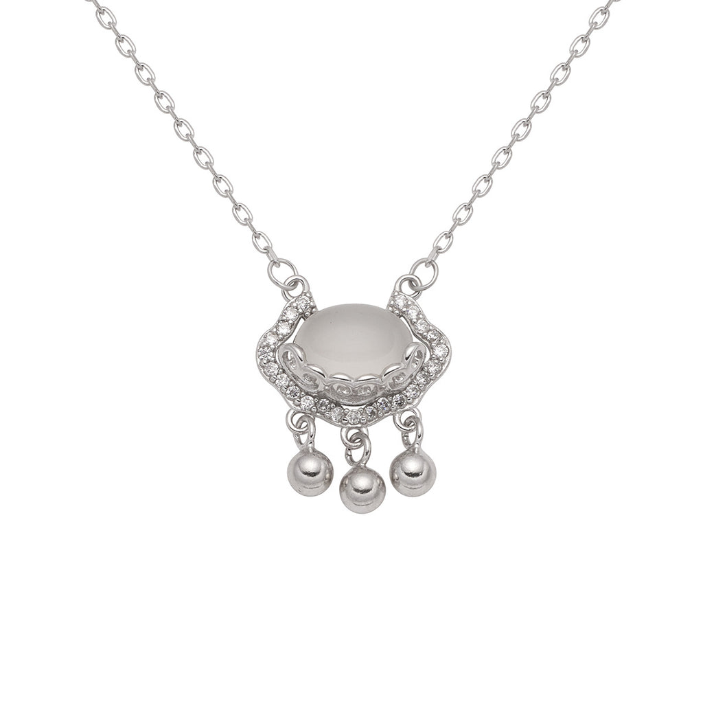Damen elegante Halskette mit funkelndem Anhänger und zarten Kristallakzenten Shop Nory