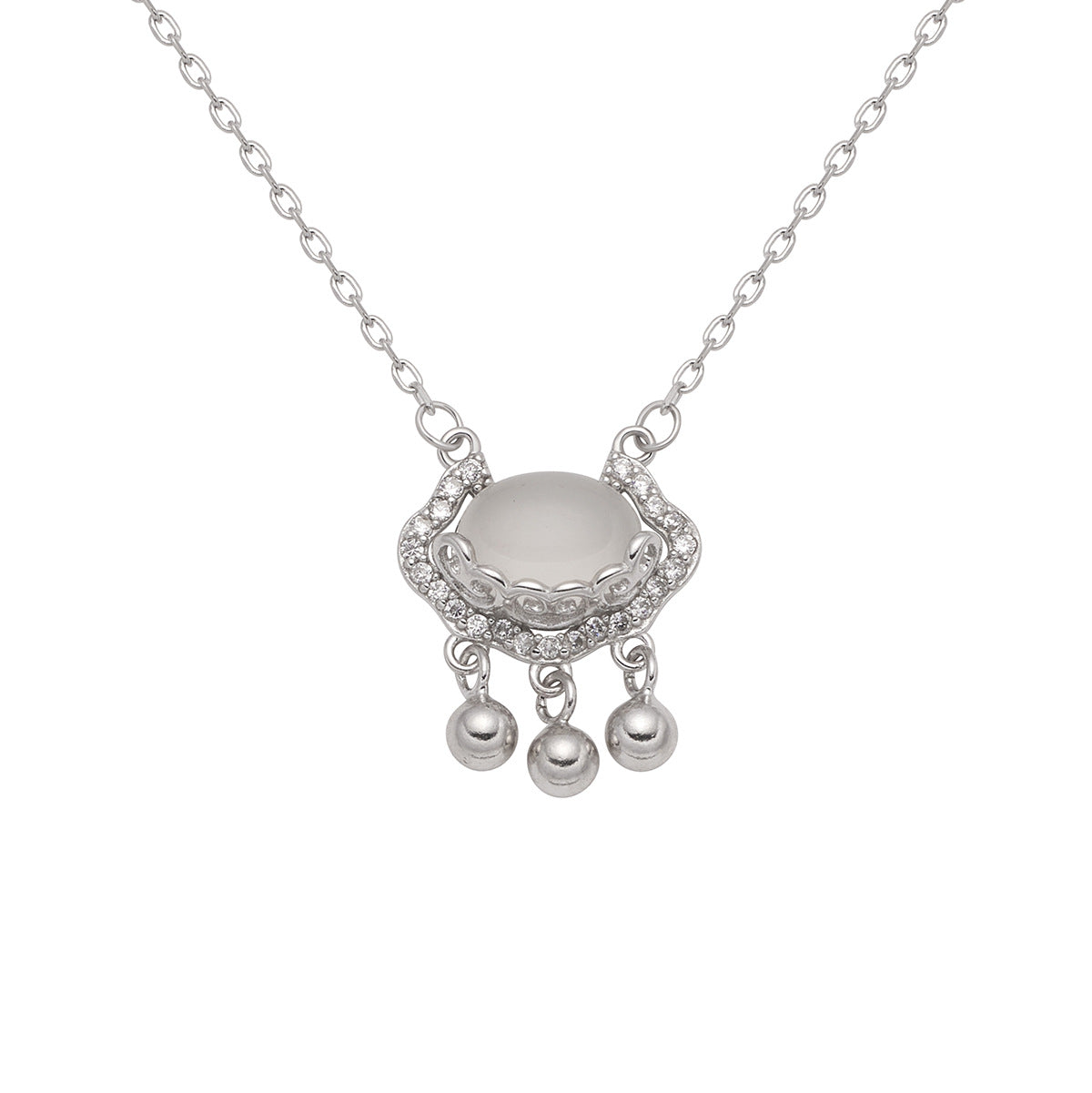 Damen elegante Halskette mit funkelndem Anhänger und zarten Kristallakzenten Shop Nory
