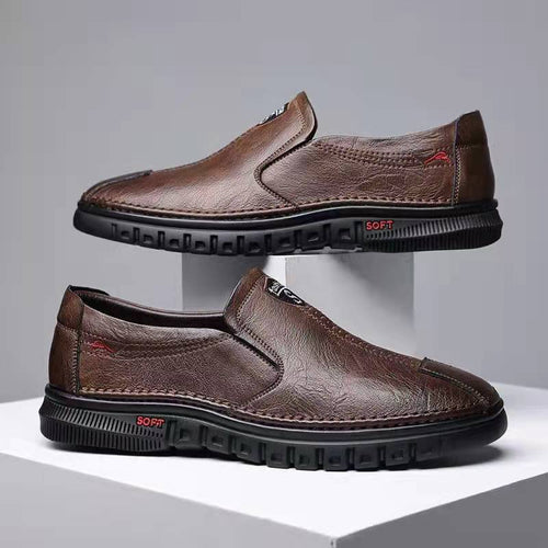 Herren Elegante Leder Slipper mit rutschfester Sohle und weichem Innenfutter