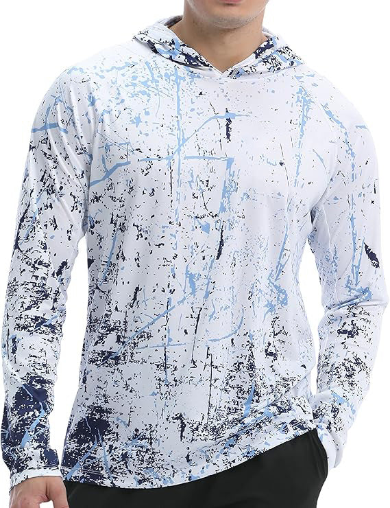 Herren Sportlicher Kapuzenpullover mit abstraktem Druck