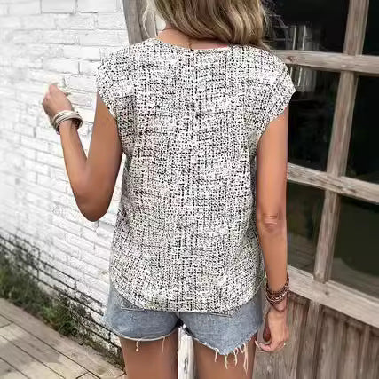 Damen Casual Shirt mit modernem Grafikdruck Shopnory
