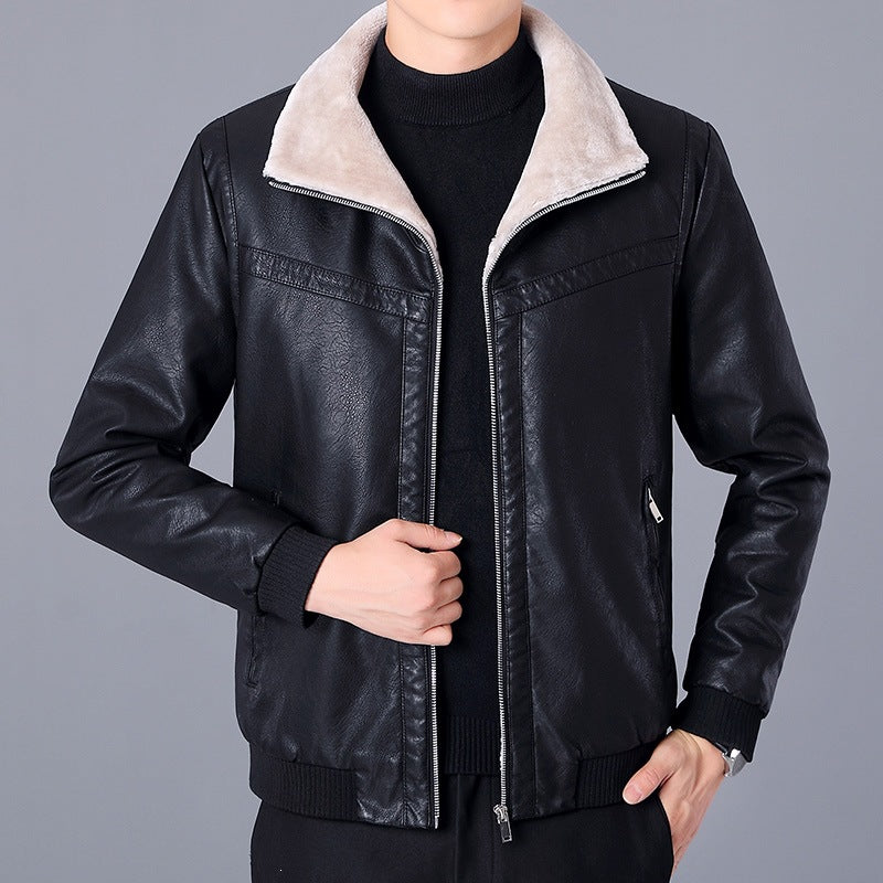 Herren Kunstlederjacke mit Teddyfutter Shop Nory 1787738674