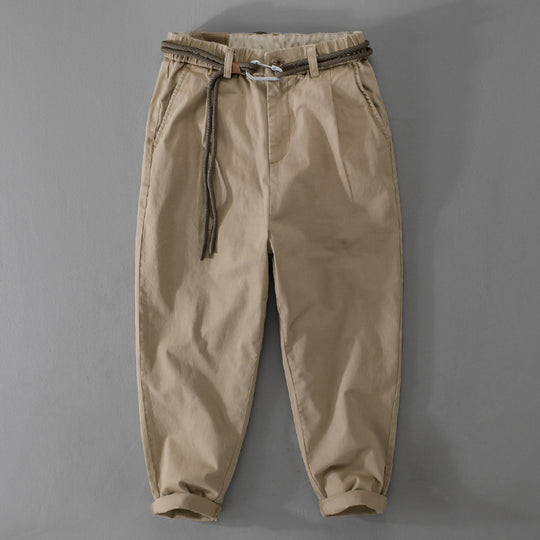 Herren Kordelbund-Tapered-Hose aus Baumwollmix mit elastischem Bund und konischem Bein Shop Nory