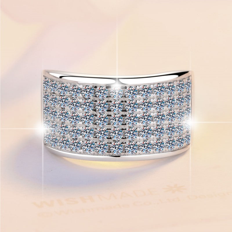Damen eleganter und funkelnder Ring mit Zirkonia-Steinen Shop Nory