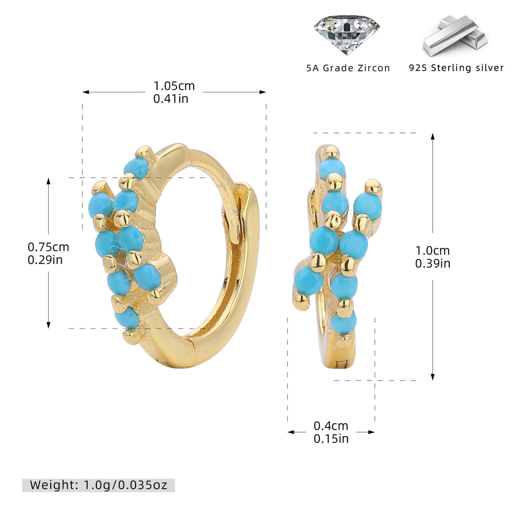 Damen Ohrstecker mit funkelnden Zirkon-Akzenten und hochwertigem 925 Sterling Silber Shop Nory