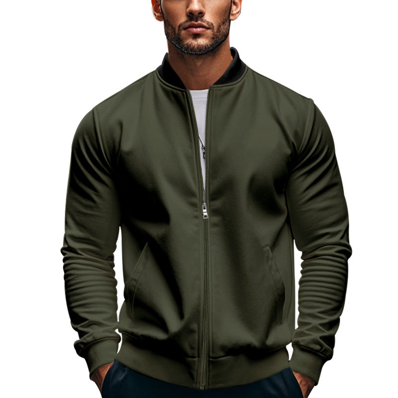 Herren stilvolle Sportjacke mit hochschließendem Kragen und praktischen Taschen