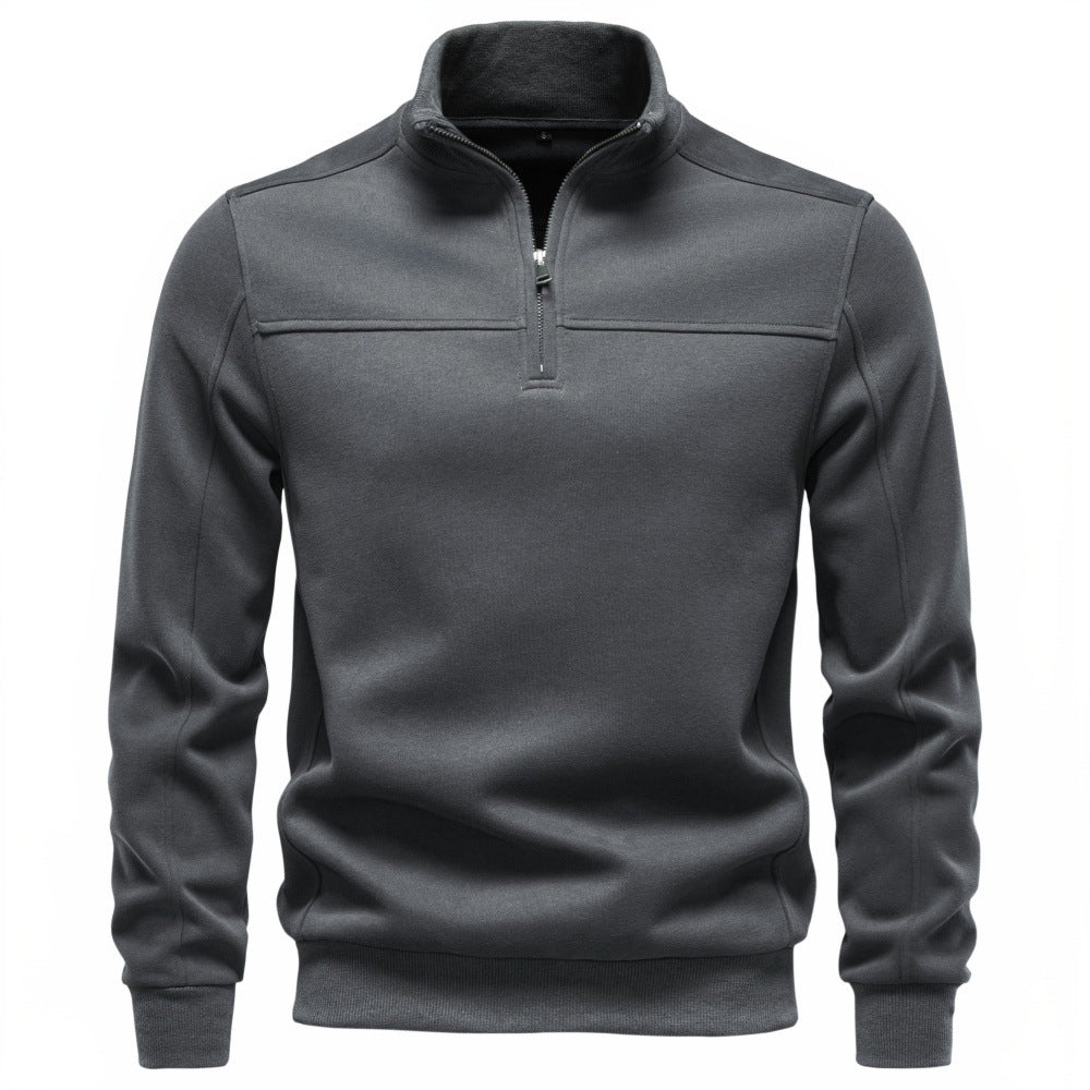 Herren Hochkragen-Sweatshirt mit Halbreißverschluss und Thermofleece-Innenfutter Shop Nory