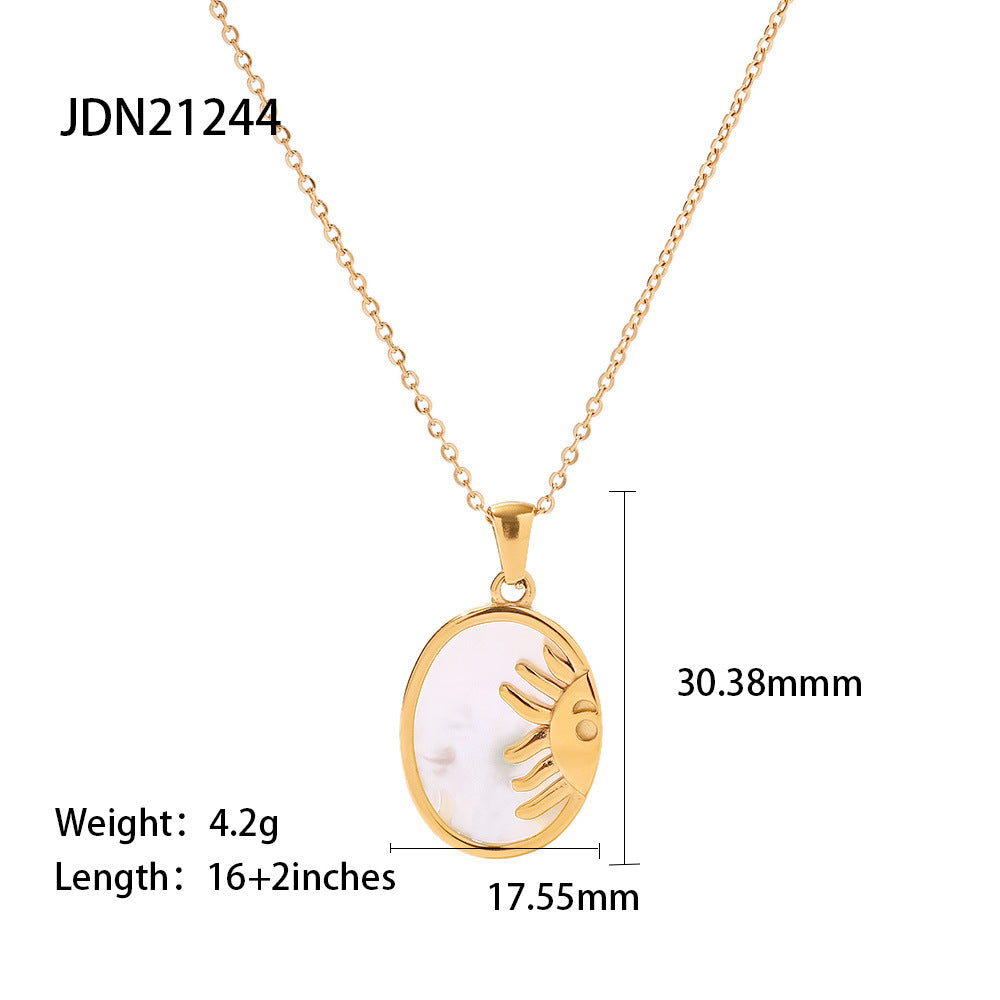 Damen Anhänger Halskette mit eleganter Textur und langlebiger Kettenstruktur Shop Nory