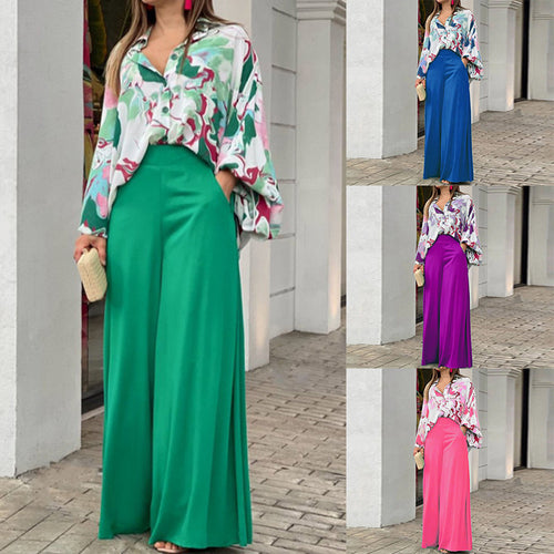 Damen Oversize Hemdbluse mit abstraktem Aquarellprint und überschnittener Schulter Shop Nory