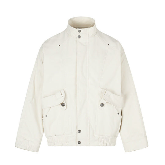 Damen Leichte Oversize-Fieldjacke mit Stehkragen, Druckknopfleiste und aufgesetzten Klappentaschen Shop Nory