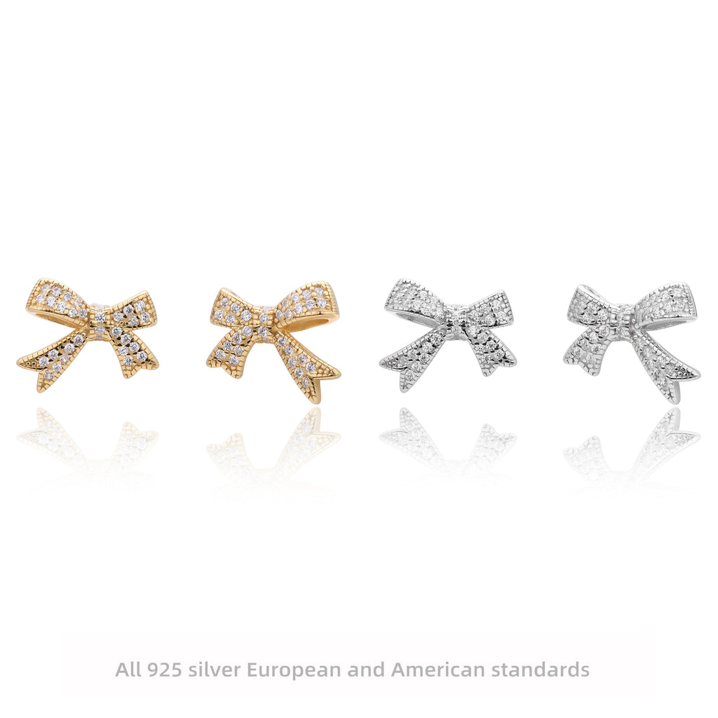 Damen Ohrringe im Schleifen-Design aus 925 Sterling Silber mit Zirkonia Shop Nory