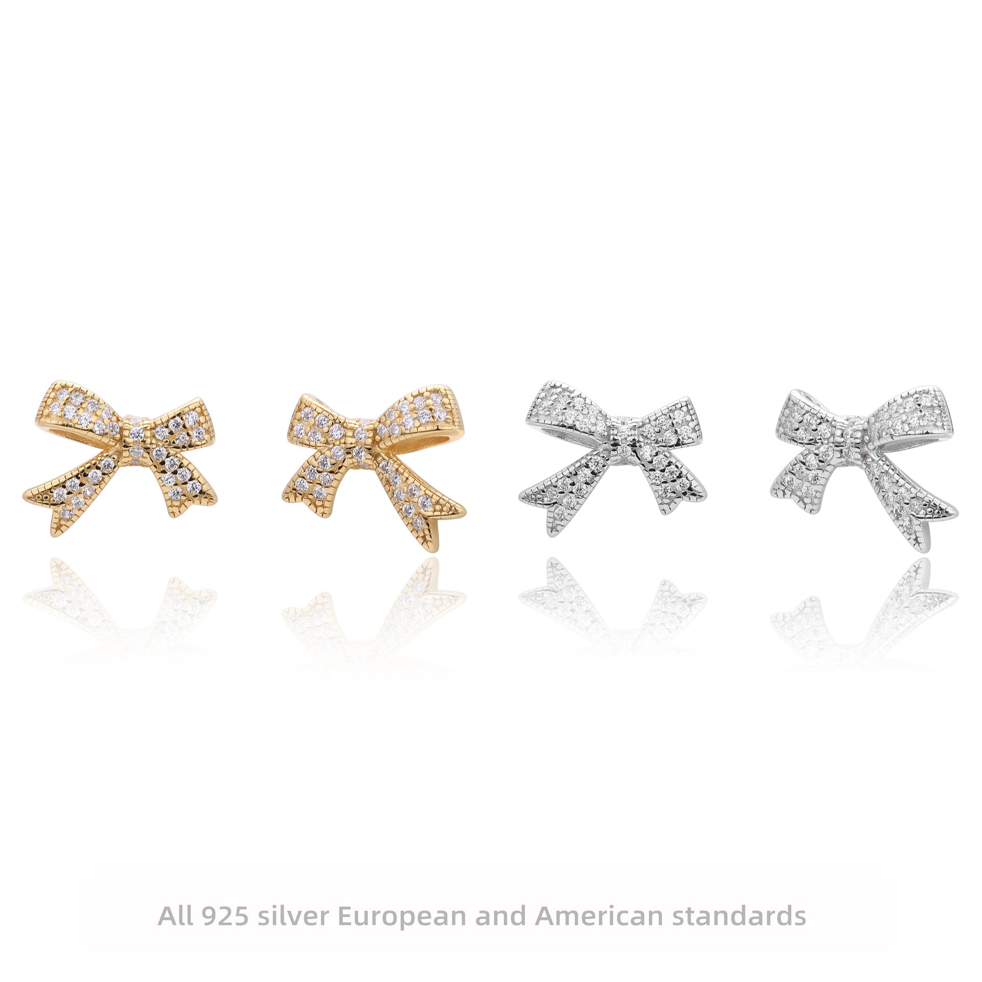 Damen Ohrringe im Schleifen-Design aus 925 Sterling Silber mit Zirkonia Shop Nory