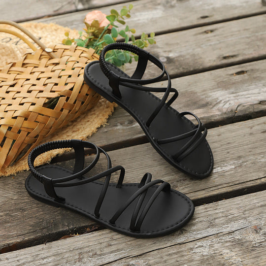 Damen elegante Sandalen mit verstellbaren Riemen