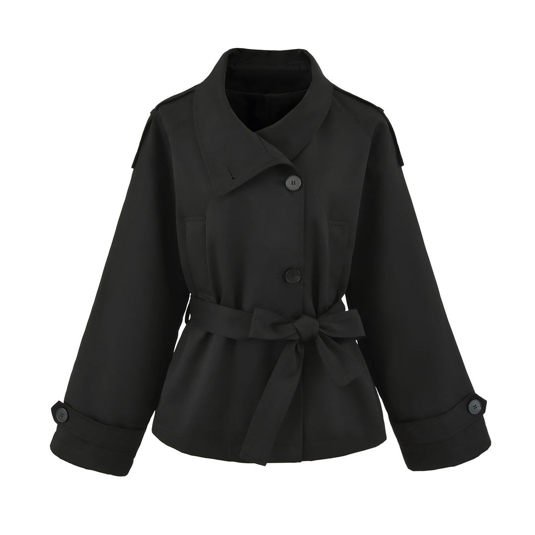 Damen Kurztrench mit Bindegürtel und weitem Arm Shop Nory