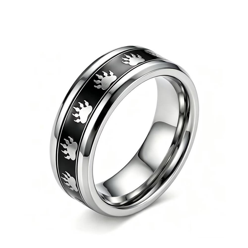 Damen Ring mit kunstvollem Pfotenmotiv und buntem Design Shop Nory