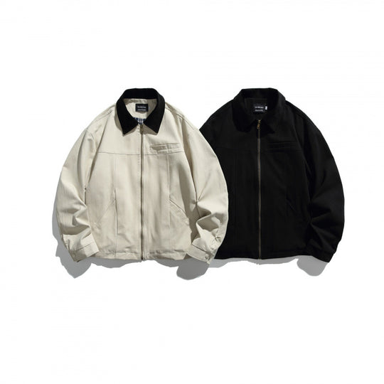 Unisex Kurz geschnittene Overshirt‑Jacke mit Cordkragen, Brustleistentasche und präzisen Nahtdetails Shop Nory