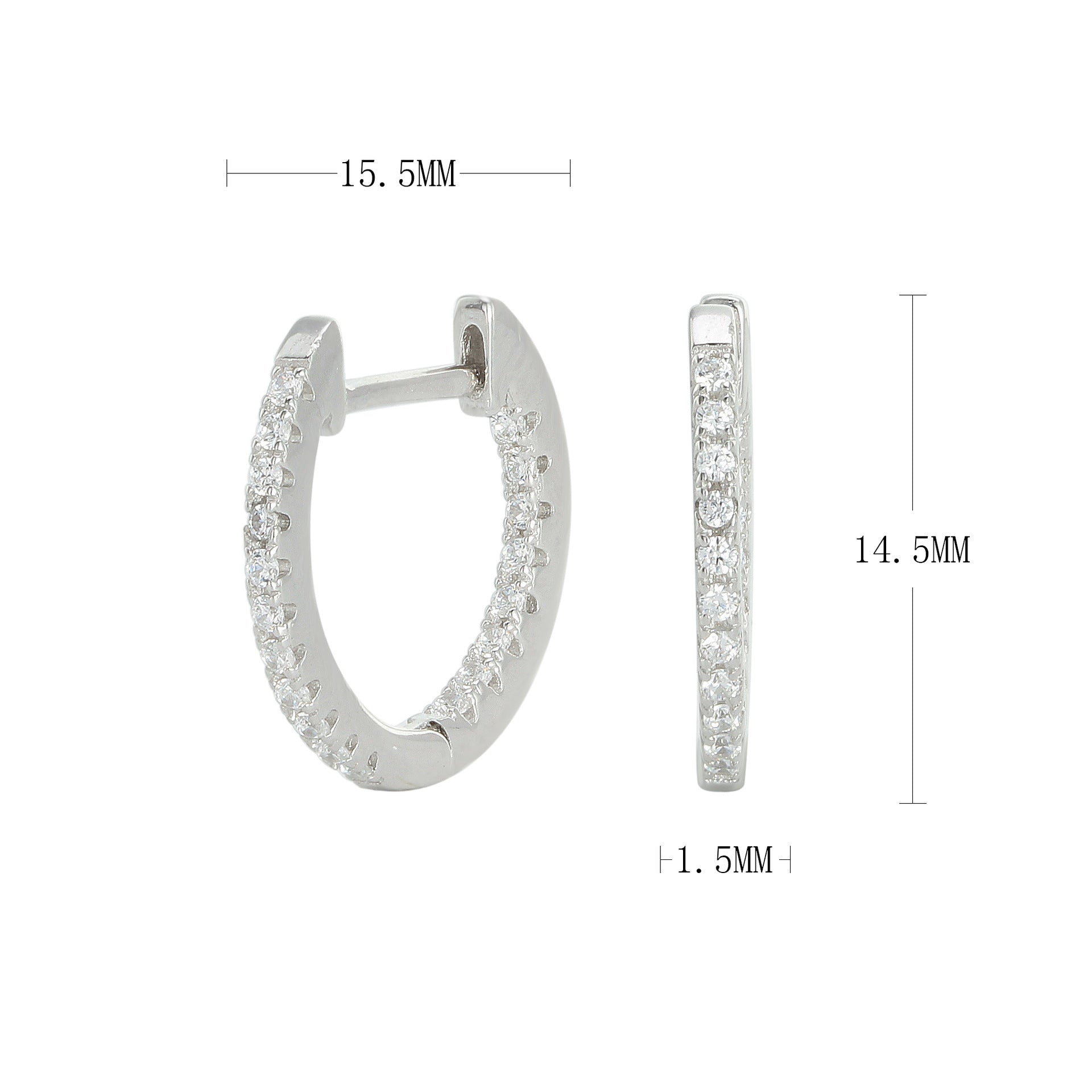 Damen Ohrhänger mit funkelndem Zirkonbesatz in eleganter Goldoptik Shop Nory