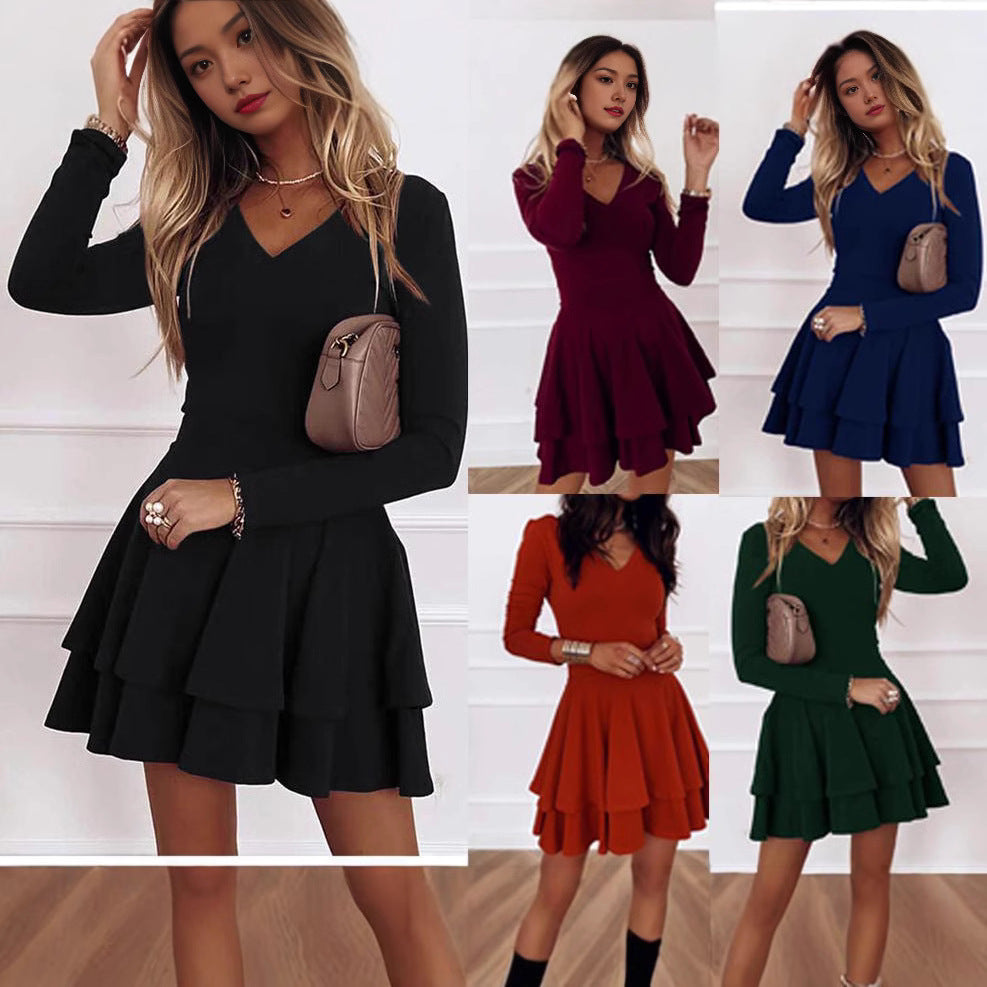 Damen Wickelkleid mit Rüschendetails und eleganter Passform ShopNory