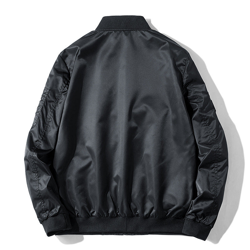 Herren Bomberjacke im Aviator-Style mit Patchapplikationen, Nylon-Shell und Ärmeltasche Shop Nory