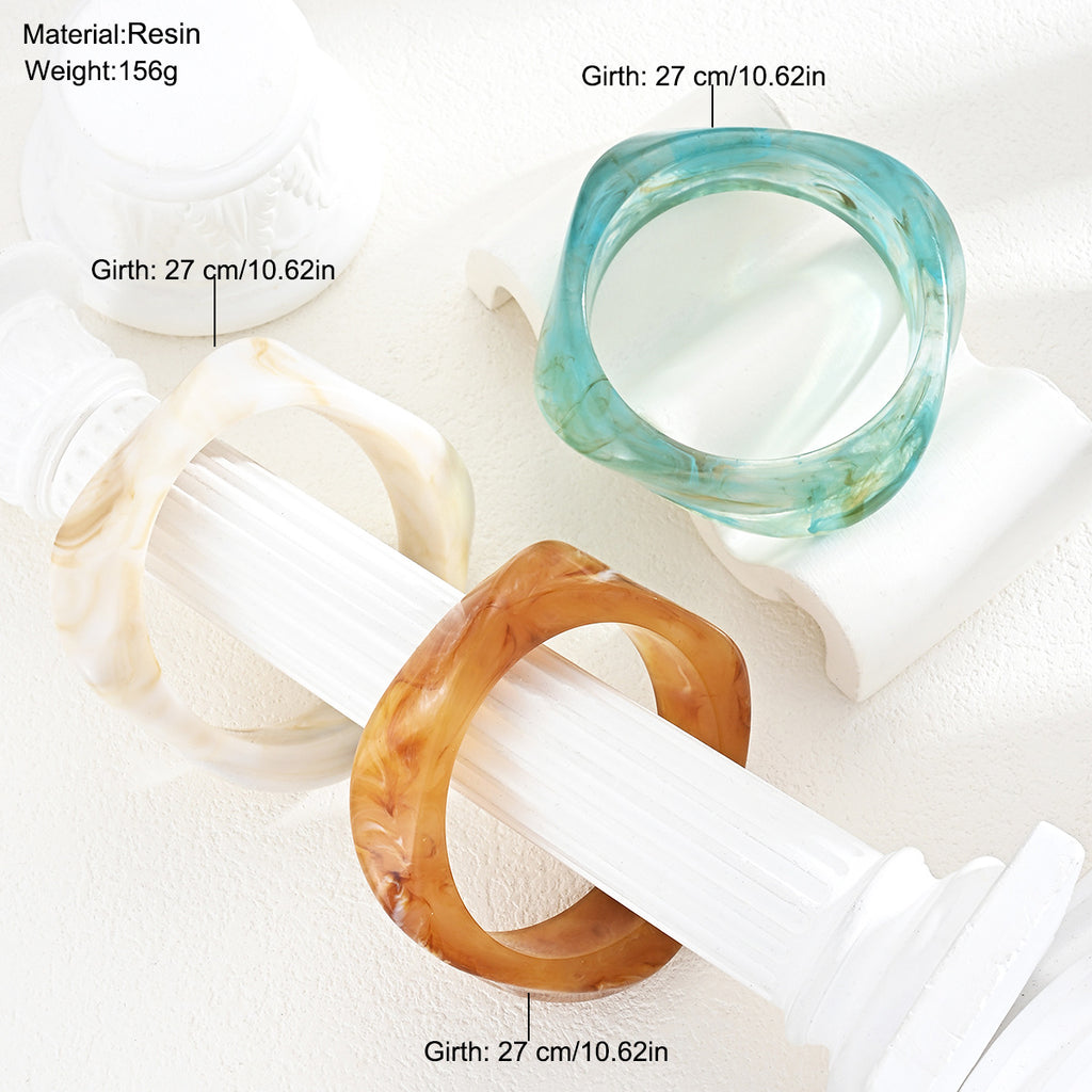 Damen Armreifen-Set aus hochwertigem Kunstharz mit einzigartigen Farbvariationen Shop Nory