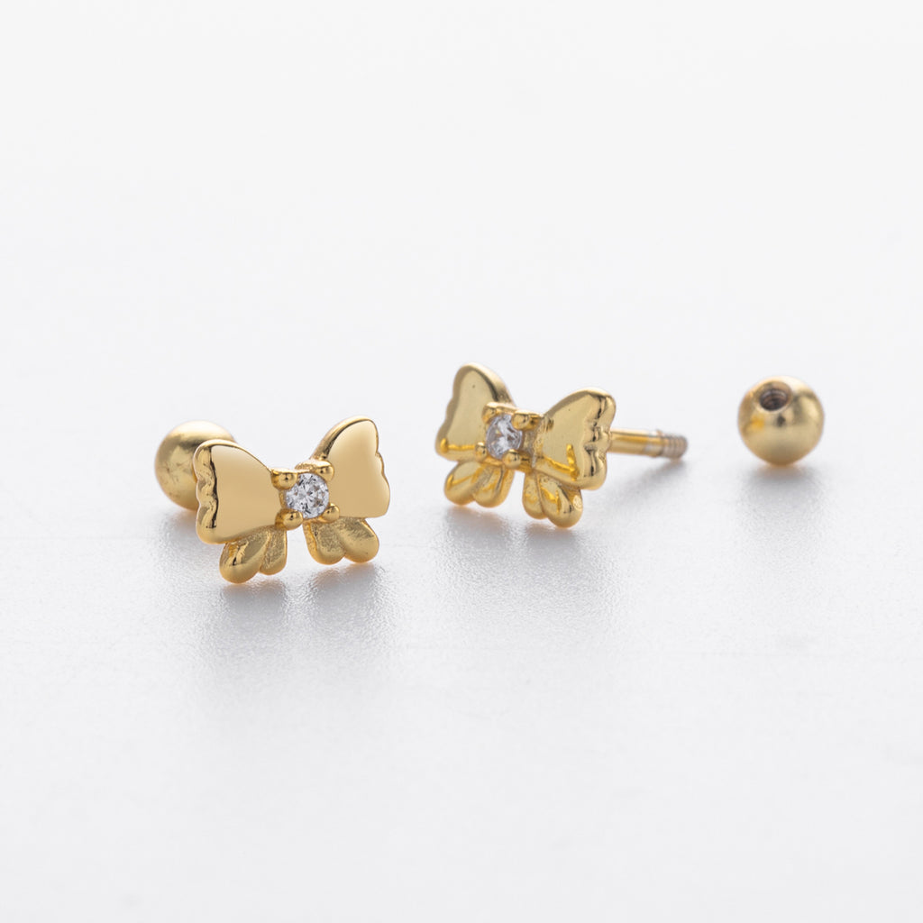 Damen Ohrstecker im niedlichen Schmetterlingsdesign aus 925 Sterling Silber Shop Nory