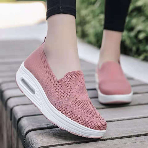 Damen Slip-On Sneakers mit atmungsaktivem Obermaterial und stoßdämpfender Sohle