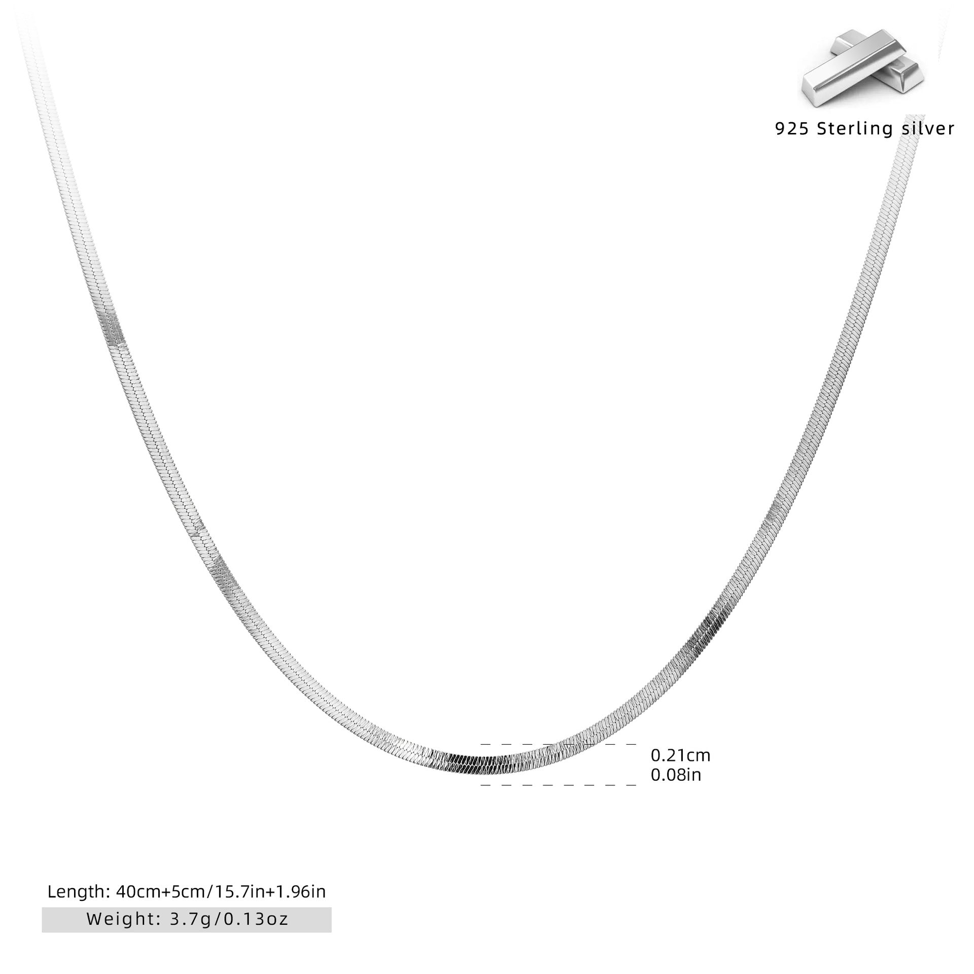 Damen feine Halskette aus hochwertigem 925 Sterling Silber Shop Nory
