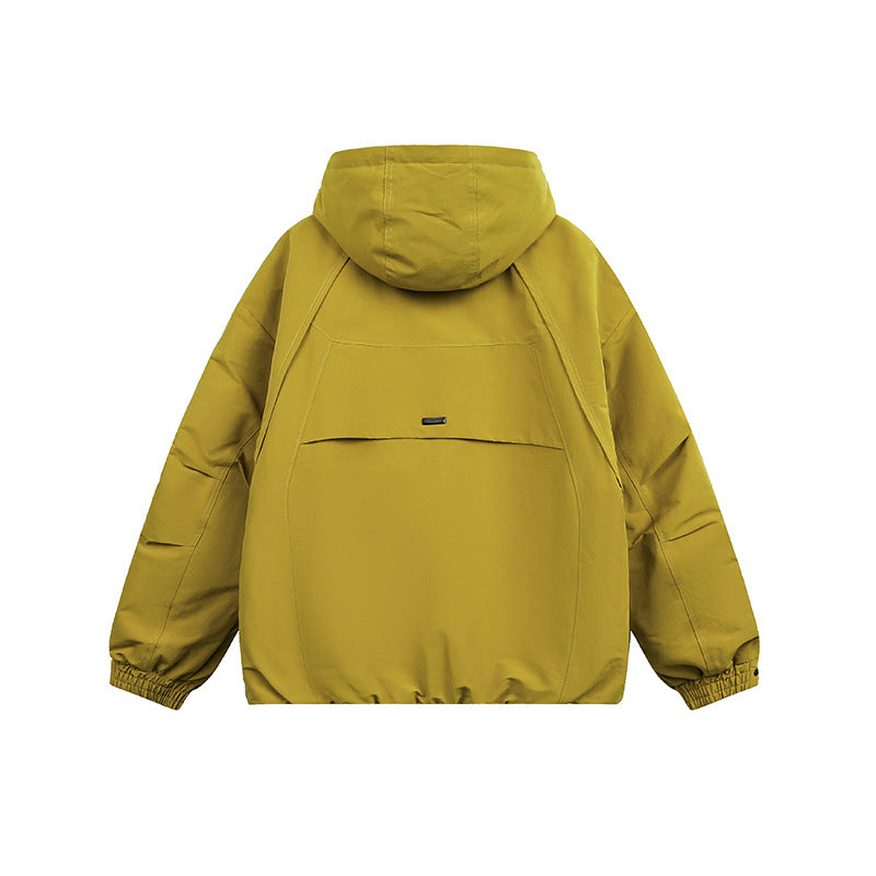 Unisex Oversized Kapuzen-Winterjacke mit wasserabweisender Wattierung und Kordelzug Shop Nory