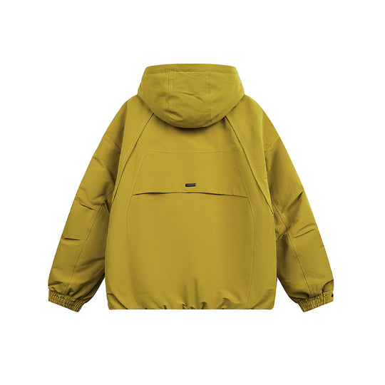 Unisex Oversized Kapuzen-Winterjacke mit wasserabweisender Wattierung und Kordelzug Shop Nory