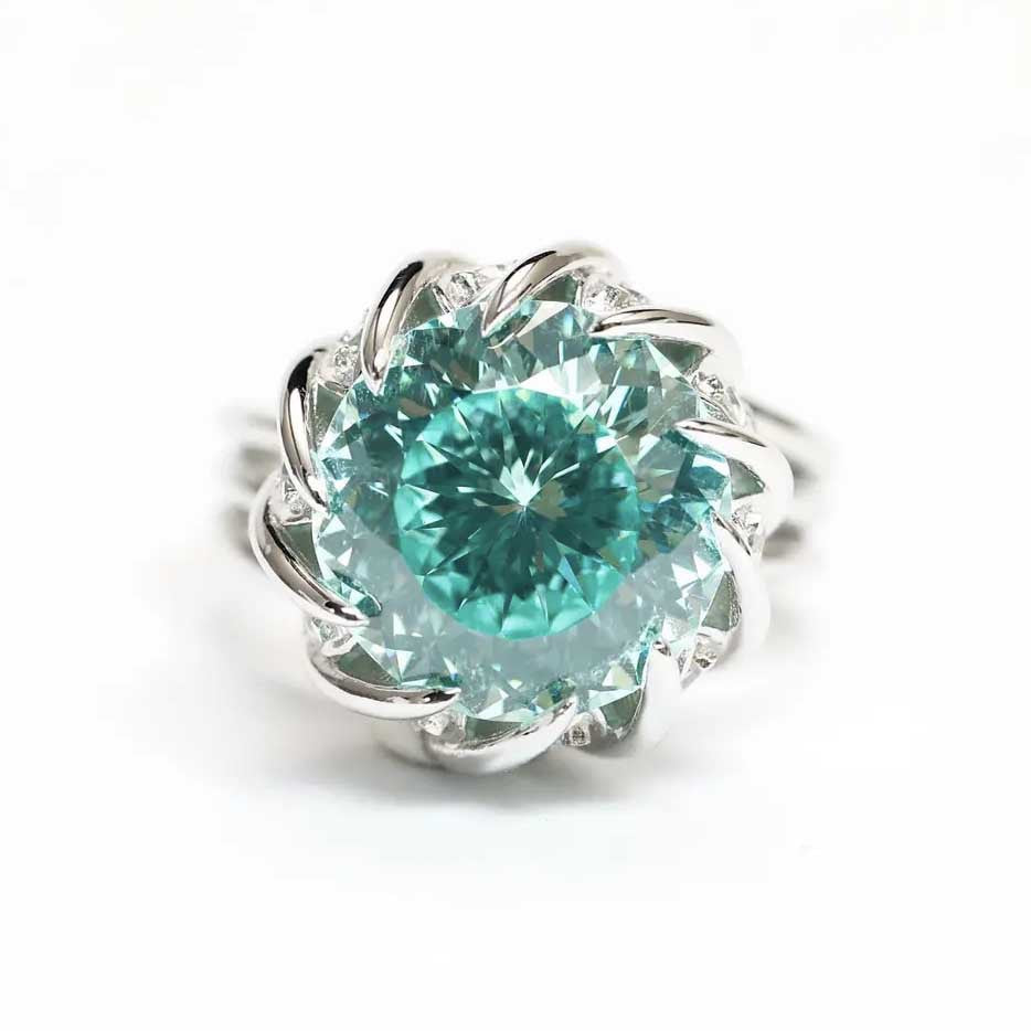 Damenring mit exquisitem, blühendem Edelsteindesign Shop Nory