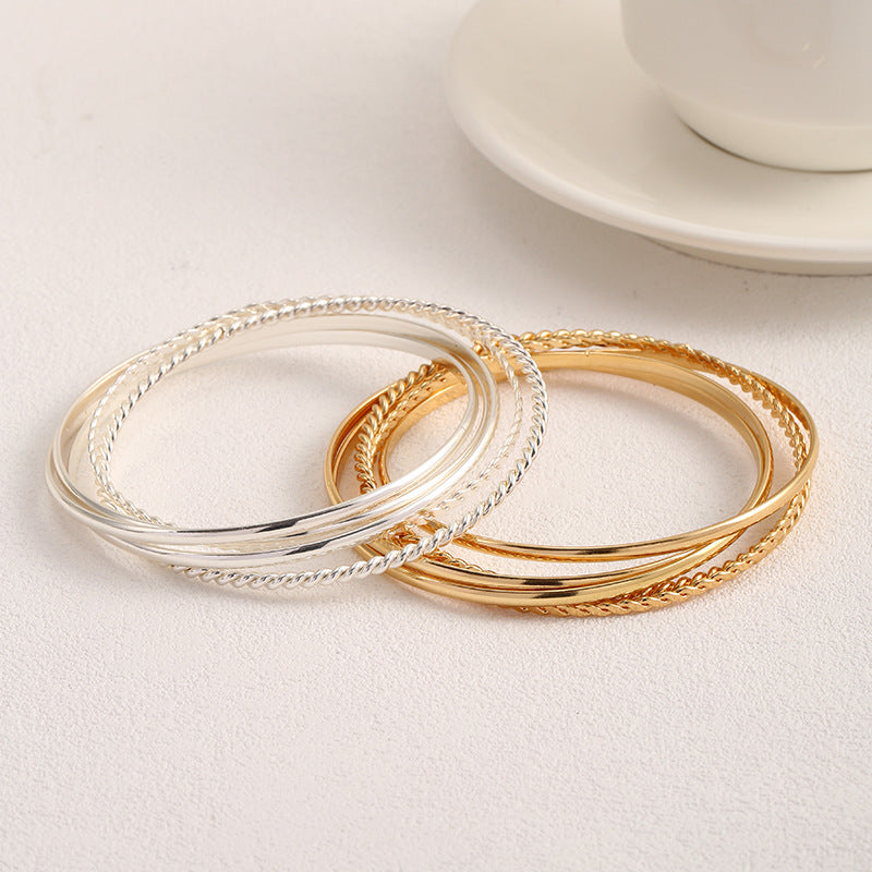 Damen Armreif-Set mit kunstvollen, geflochtenen und schlichten Designs Shop Nory