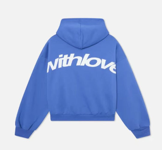 Unisex nan oversized Kapuzenpullover mit großflächigem Rückenprint, Kängurutasche und gerippten Bündchen Shop Nory