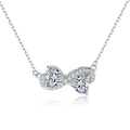Damen elegante Halskette mit herzförmigem Anhänger und funkelnden Kristallverzierungen Shop Nory