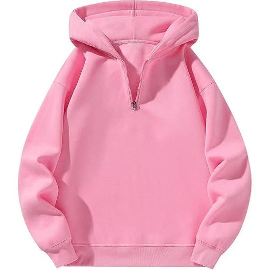 Herren sportlicher Kapuzenpullover mit halbem Reißverschluss