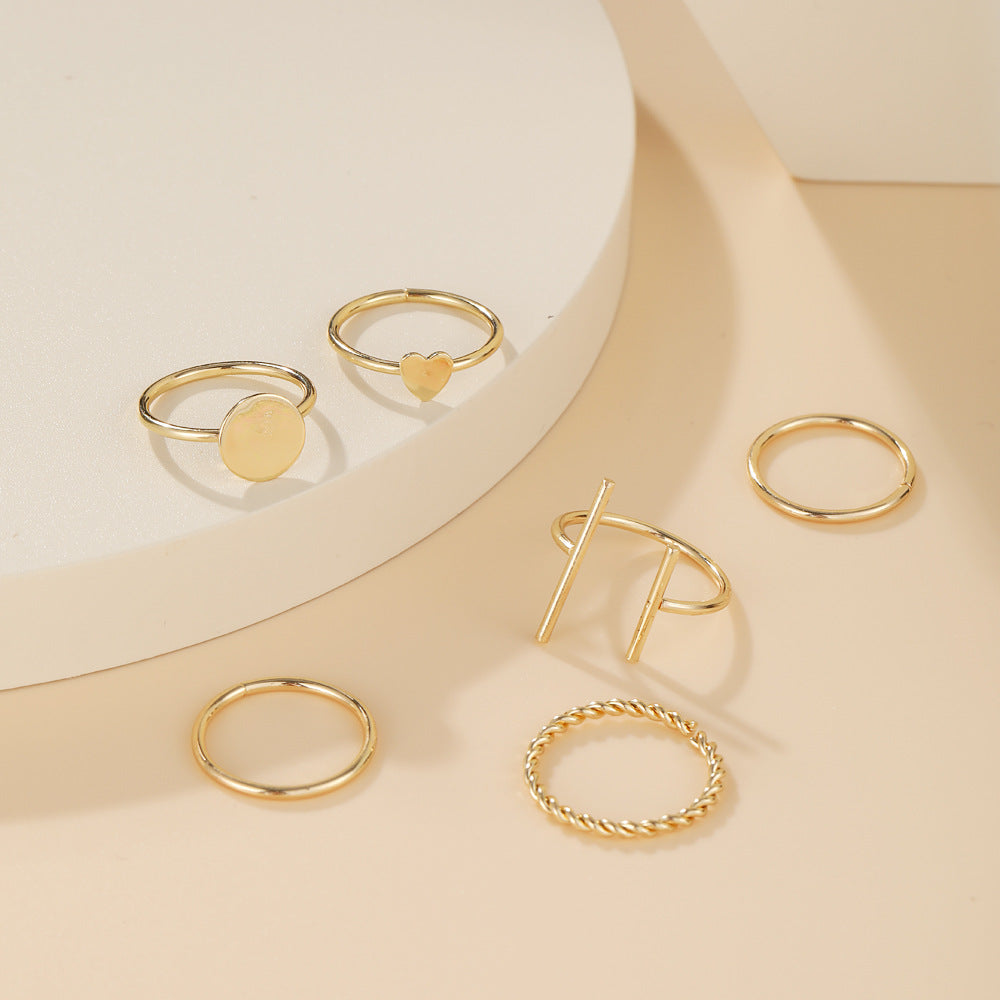 Damen Ring-Set mit einzigartigen geometrischen Formen Shop Nory