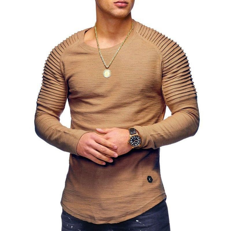 Herren Langarmshirt mit strukturiertem Design