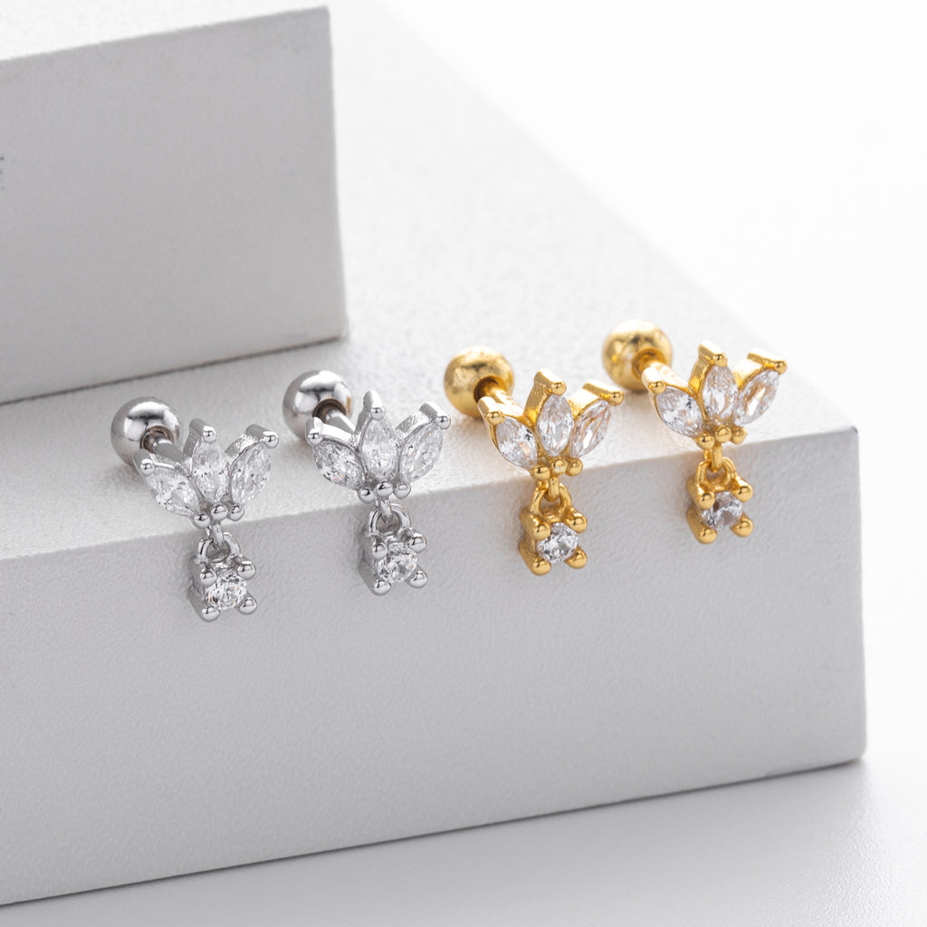 Damen Ohrhänger mit luxuriösen Zirkonsteinen und elegantem Design Shop Nory