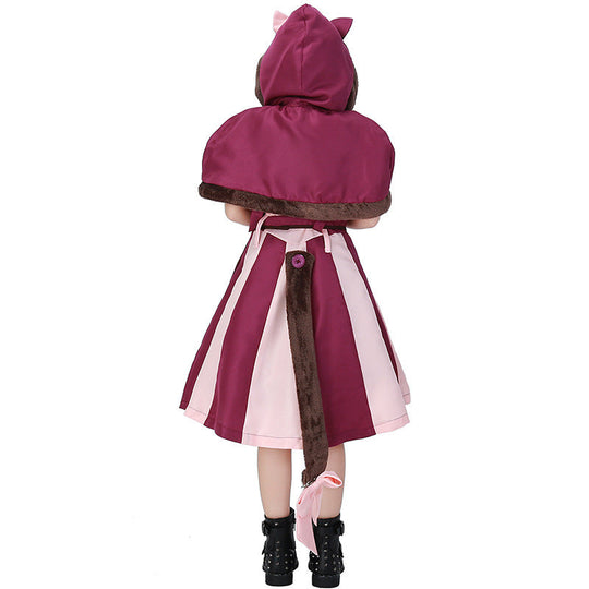 Mädchen Kostüm mit Kapuzenumhang und verspielt gestalteten Details Shop Nory
