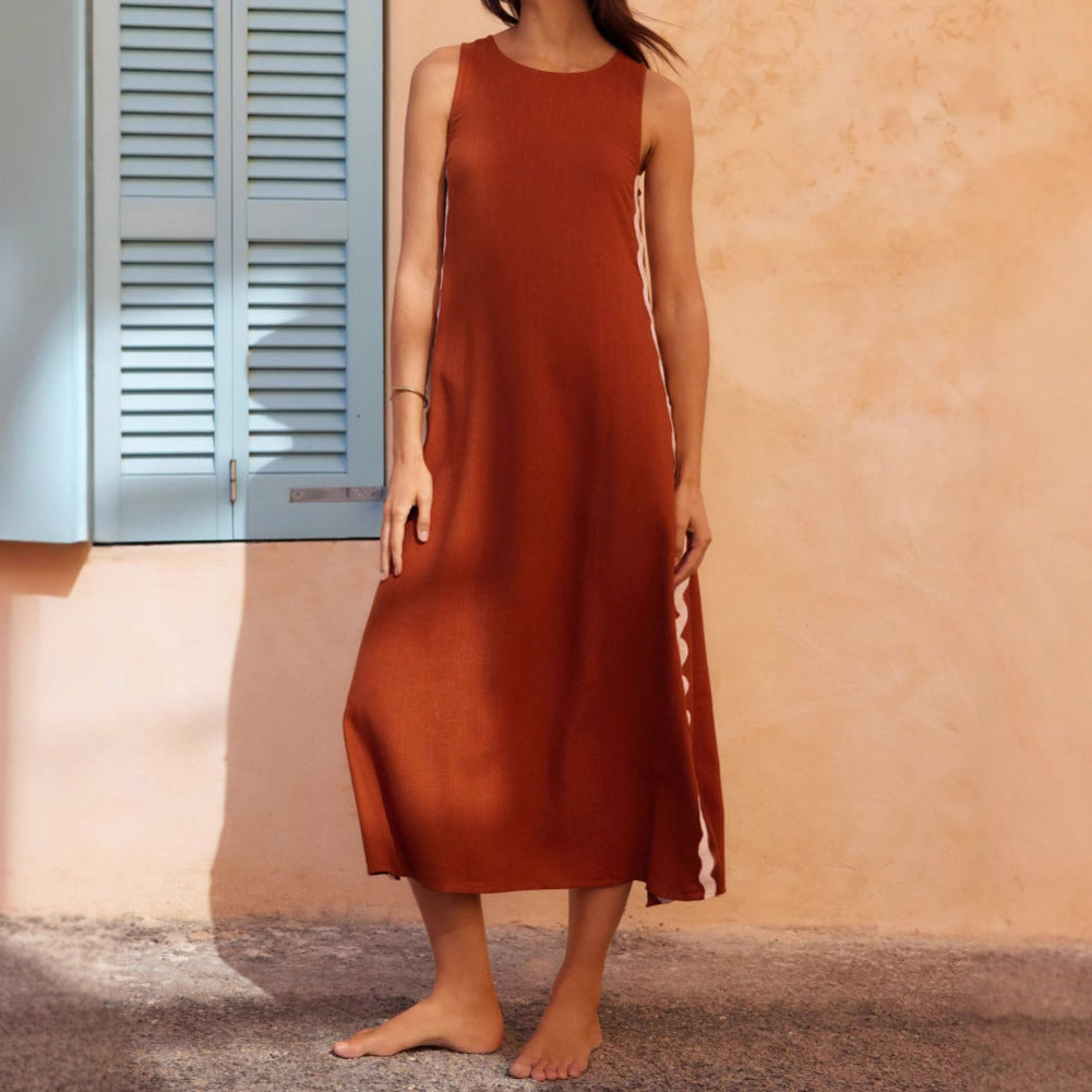 Damen Maxikleid mit elegantem Schnitt und seitlichen Schlitzen