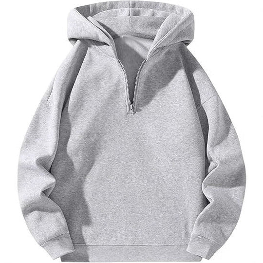 Herren sportlicher Kapuzenpullover mit halbem Reißverschluss
