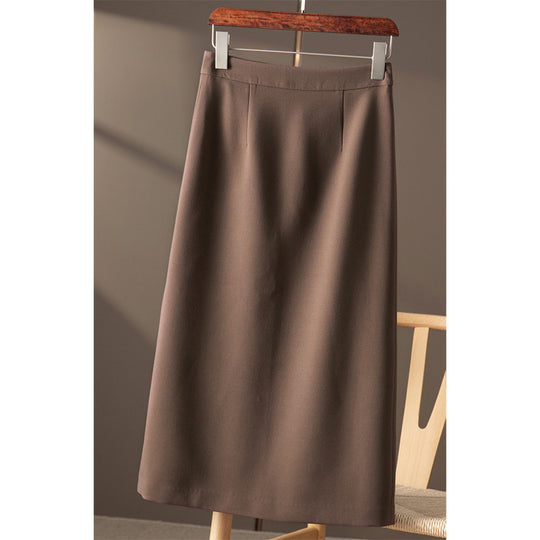 Damen Eleganter Midirock mit hoher Taille Shop Nory
