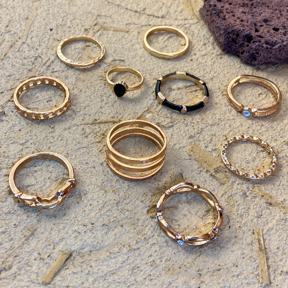 Damen Ring-Set mit filigranen, modernen Designs und funkelnden Akzenten Shop Nory